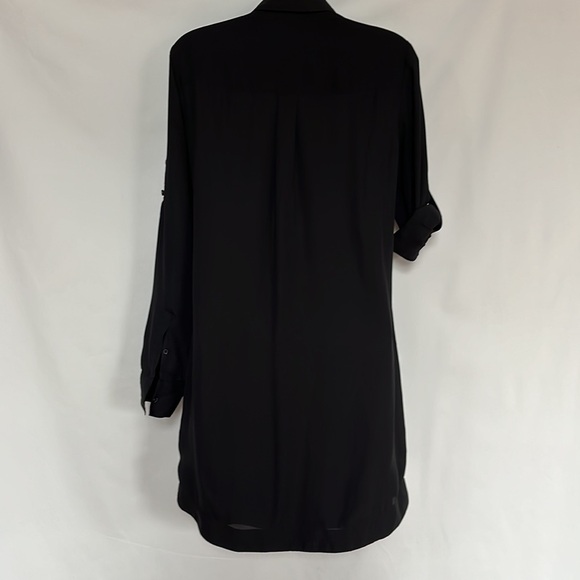 Express‎ Black Portofino Shirt Dress Gold Details Size XS - Picture 8 of 14